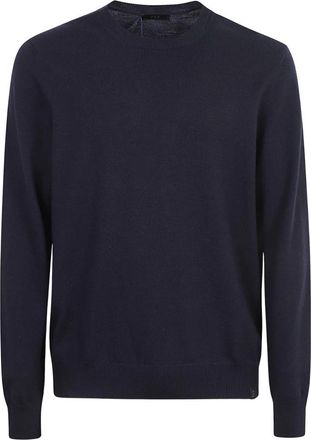 Fay Round-neck Truien - Heren - Ronde hals truien - Blauw - L - Truien & Vesten