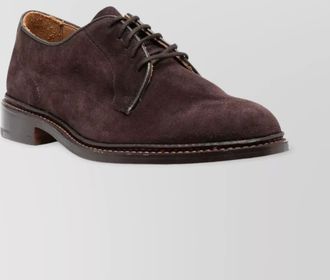 Trickers light lace-up suede round toe