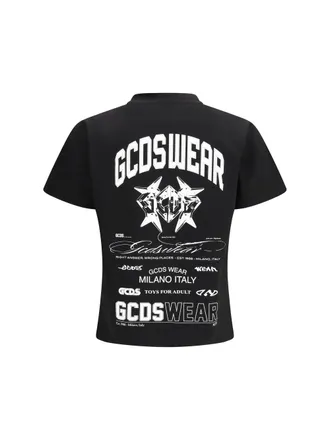 GCDS History Print Cotton T-Shirt - Black
