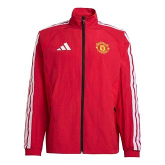 adidas Manchester United Home Anthem Jacket Asia Sizing MUFC Red KV6731