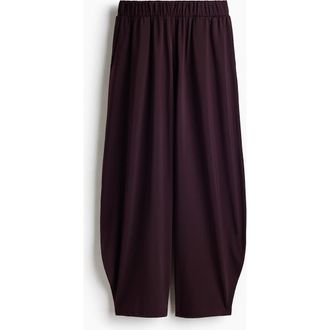 H&M Jersey balloon-leg pants in Dark Purple at Nordstrom, Size Xx-Large