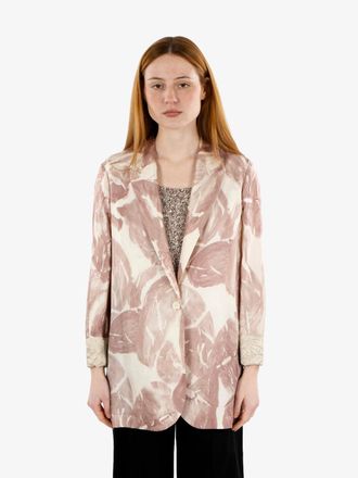 Alysi Blazer monopetto in seta cipria