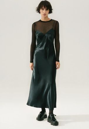 Silk Laundry DECO ROULEAU DRESS BLACK at Nordstrom, Size X-Large Au