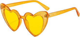 Generic Heart Shaped For Womens Sunglasses, Holiday Beach Party Glasses (Color : A, Size : Medium)