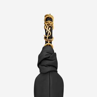 Saint Laurent Womens Hobo Bag Amalia Leather Black Shoulder