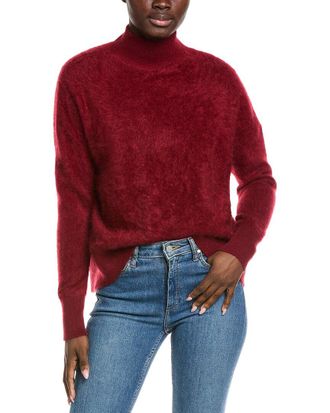 Alice & Olivia Alice + Olivia Barbra Turtleneck Cashmere-Blend Easy Pullover