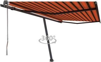 vidaXL Toldo De Pie Autom&aacute;tico Naranja Y Marr&oacute;n 450x300 Cm Vidaxl