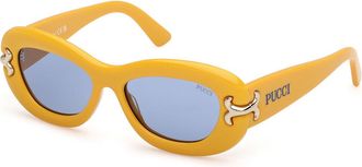 Pucci Emilio Pucci EP0210 39V Womens Sunglasses Yellow Size 52