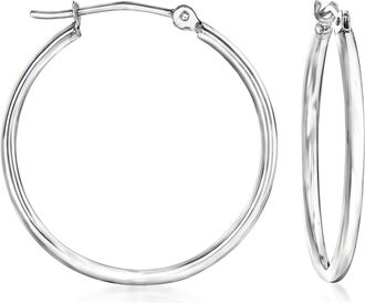 Ross-Simons 1.5mm 14kt White Gold Hoop Earrings