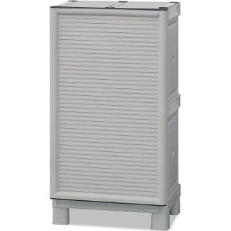 Dmora Armadio da esterno Arlinda, Mobile outdoor, Armadio balcone multiuso, Armadietto outdoor, 100% Made in Italy, Grigio chiaro, 50x39h92 cm - Dmora