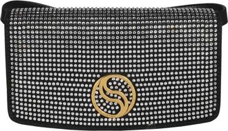 Stella McCartney Gesloten Flap Portemonnee met Afneembare Band - Dames - Schoudertassen - Zwart - ONE Size - Tassen