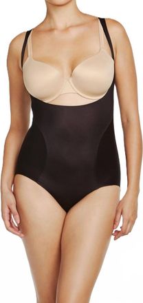 TC Fine Intimates Skin Benefit Open Bust Bodysuit In Black