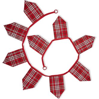 Tag Woven Plaid Pendant Garland Decorative Wall Banners Holiday in Red at Nordstrom