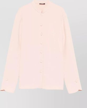 Emporio Armani crepe shirt long sleeves mandarin collar cuffs