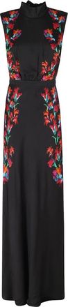 Saloni Fleur Jurk - Dames - Jurken - Zwart - Maat: XS Zijde