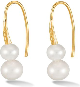 Dower & Hall Timeless White Pearl Duo Earrings