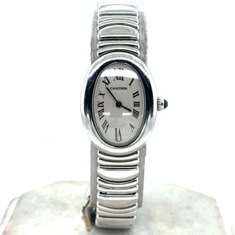 Cartier Pre-owned Cartier Baignoire Quartz Silver Dial Mens Watch W15133L2