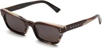 Marni A7C Floosa Zonnebril - Dames - Zonnebrillen - Bruin - 54 MM - Accessoires