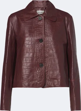 Arma Emy croc-effect leather jacket