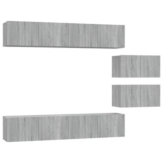 Berkfield Home 4 Piece TV Cabinet Set Grey Sonoma Engineered Wood