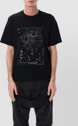 Rick Owens astrological chart print cotton t shirt