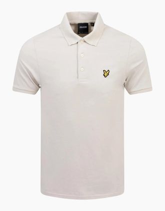 Lyle & Scott Mens Lyle & Scott Beige Rally Tipped Polo Shirt - White - Size: 36
