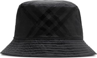 Burberry check bucket hat - men - Polyamide/Polyester - S - Black