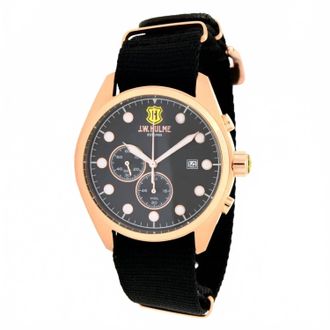 J.W. Hulme Co. Mens 43Mm Quartz Chronograph Nylon Strap Watch In Rosetone