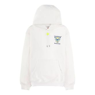 Casablanca Tennis Club Icon Hooded Sweatshirt - Heren - Hoodies - Wit - M - Hoodies & sweatvesten