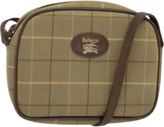 Burberry Pre-owned Cross Body Bags, female, Beige, Size: ONE SIZE Pre-owned Canvas Shoulder Bag