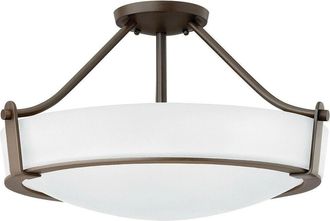 Loops 2 Bulb Flush Light Low Ceiling Olde Bronze LED E27 60W Bulb