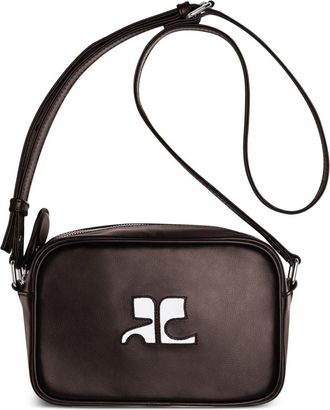 Courr&egrave;ges Reedition leather camera bag - unisex - CALFSKIN - OS - Brown