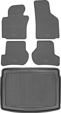 OEM Juego De Alfombrillas De Goma Para Coche Y Alfombrilla Para Maletero Para Volkswagen Golf Vi Hatchback (2008-2012)