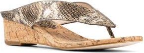 Donald J Pliner Wedge Flip Flop in Platino at Nordstrom Rack, Size 8.5