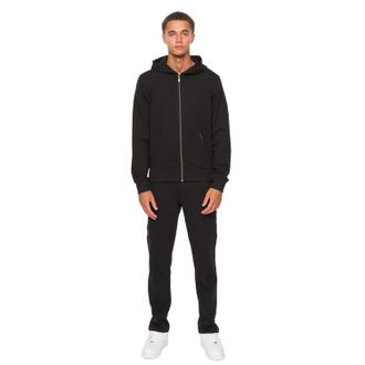 Duck and Cover Heren Optimus Hoodie en Joggingbroek Set (Zwart)
