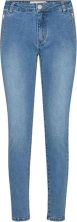 Sofie Schnoor Denim Jeans Medium Blue met ritssluiting details - Dames - Skinny Jeans - Blauw - XS - Denim - Jeans
