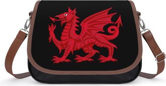 Generic Wales Welsh Flag Small Womens Crossbody Bags Shoulder Handbag with Adjustable Strap for Travel
