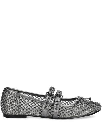 Guess Co embellished buckle ballet flats - Silver