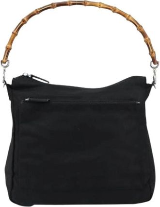Gucci Pre-owned Nylon Handtas - Dames - Vintage Handtas - Zwart - ONE Size - Nylon - Vintage
