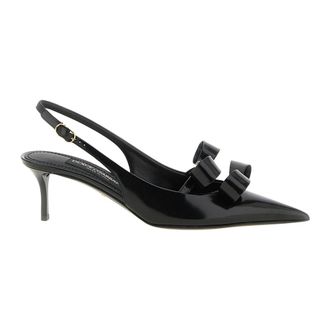 Dolce & Gabbana Coeur Slingback - Shoes - Mujer - Negro - 37 1/2 EU