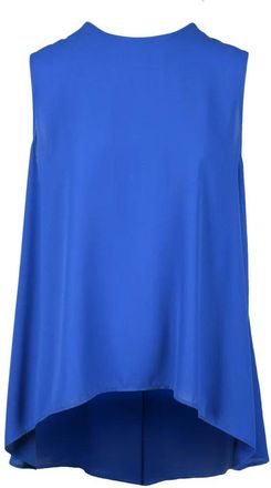 Maesta Blue High-Low Polyester Blouse