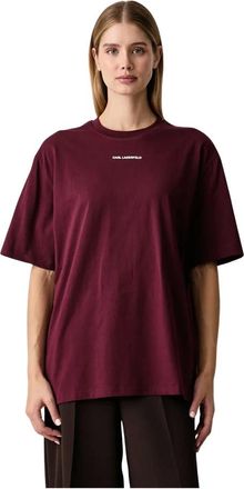 Karl Lagerfeld T-shirt - Dames - Tops - Rood - Maat: S Katoen