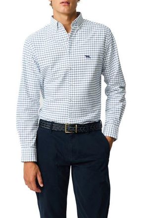 Rodd & Gunn Oxford Valley Check Sports Fit Shirt in Marine at Nordstrom, Size Xxx-Large