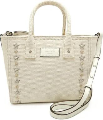 Jimmy Choo London Pre-owned Fabric handbags - Dames - Vintage Handtas - Beige - ONE Size - Vintage