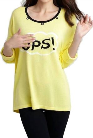 Angel Word Cloud Graphic Sweater In Yellow Multi