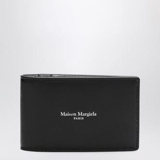 Maison Margiela Black Button Kartenhalter mit Logo