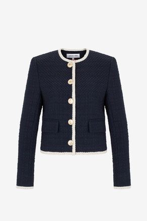 Veronica Beard Zweifarbige Tweed-Kost&uuml;mjacke Mabel