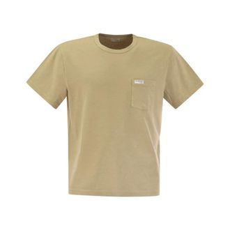 Fay T-Shirts, male, Beige, Size: M Archive T-shirt