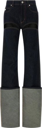 Jean Paul Gaultier The Cut-Out Jeans - Dames - Regular Fit Jeans - Blauw - W27 - Katoen - Jeans