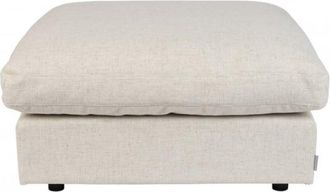 Zuiver Puff grande de tela crema